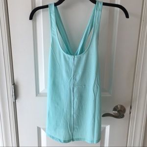 Tulah Yoga-Running Racerback Tank sz L Aqua Light